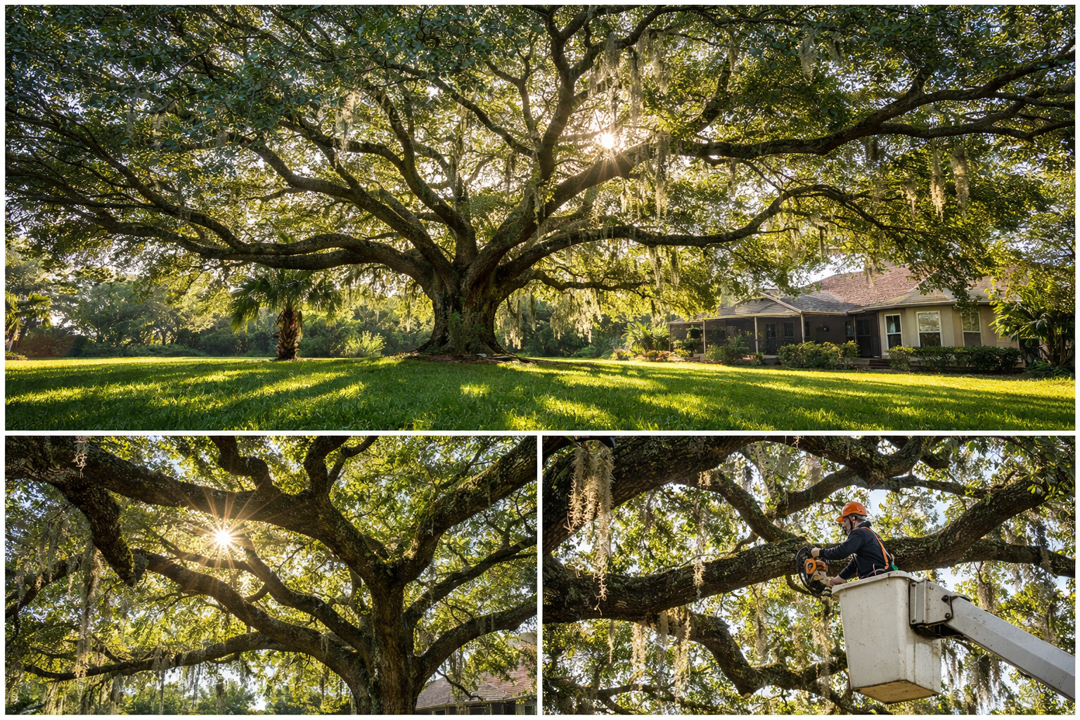 Oak tree pruning in Tampa